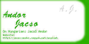 andor jacso business card