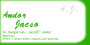 andor jacso business card